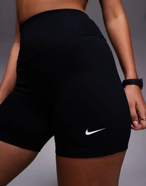 Черные леггинсы Nike One Training Dri-FIT длиной 5 дюймов — фото 3