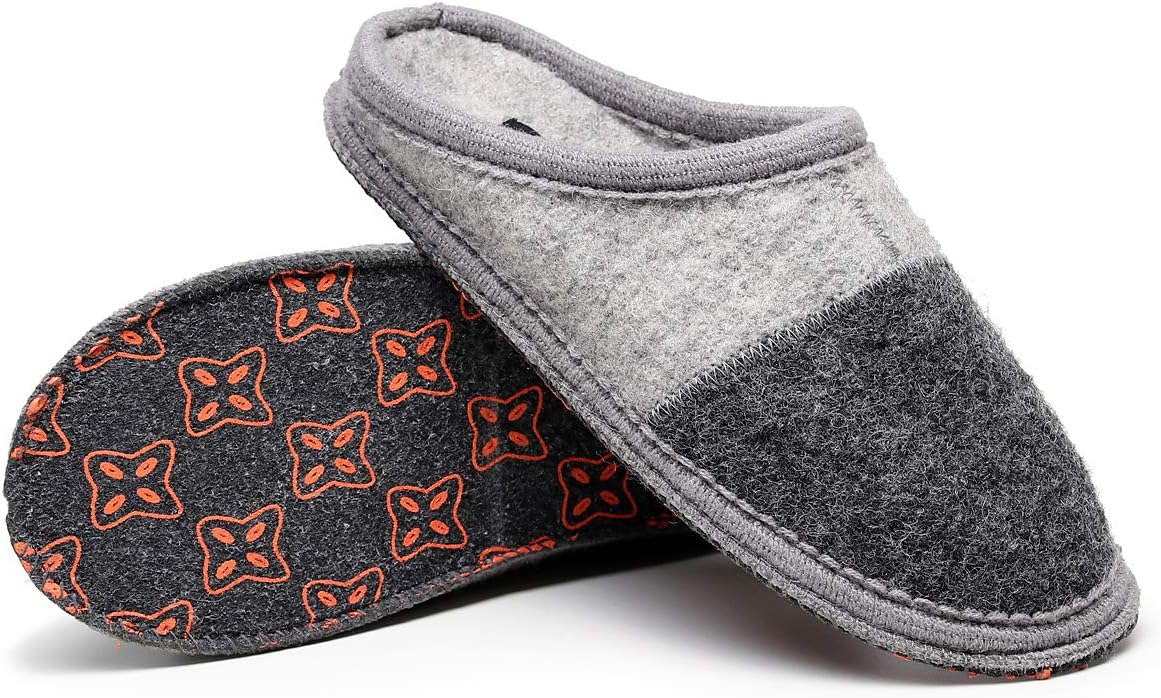 

Мужские домашние тапочки LE KAPMOZ из вареной шерсти, дышащие, теплые зимние, на молнии, для дома и улицы, женские, двухцветные с закрытым носком, серый