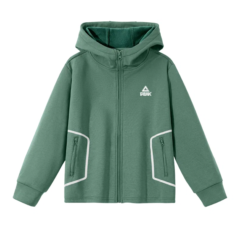 Детская толстовка с капюшоном PEAK Army Green