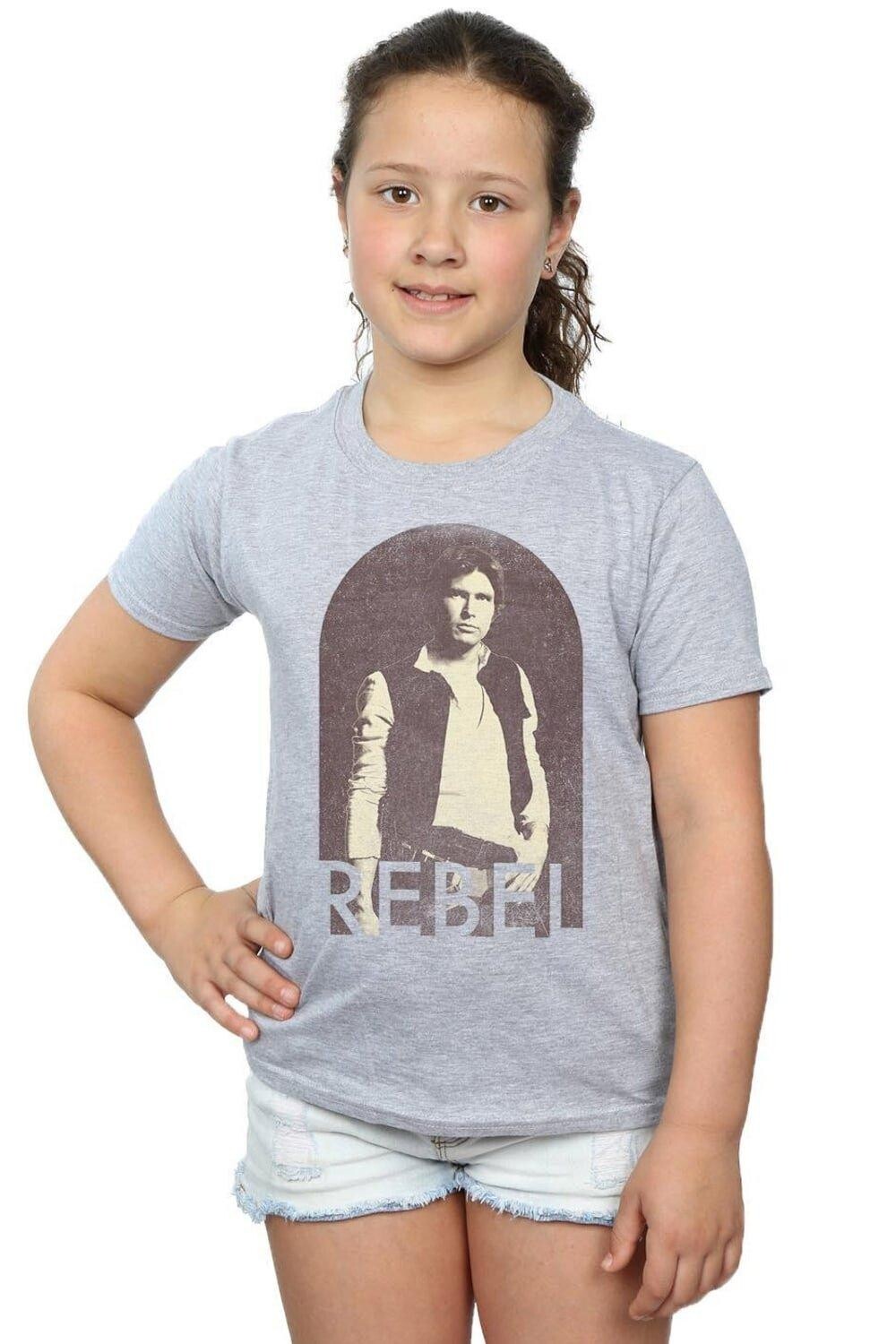 

Хлопковая футболка Han Solo Rebel Star Wars, серый