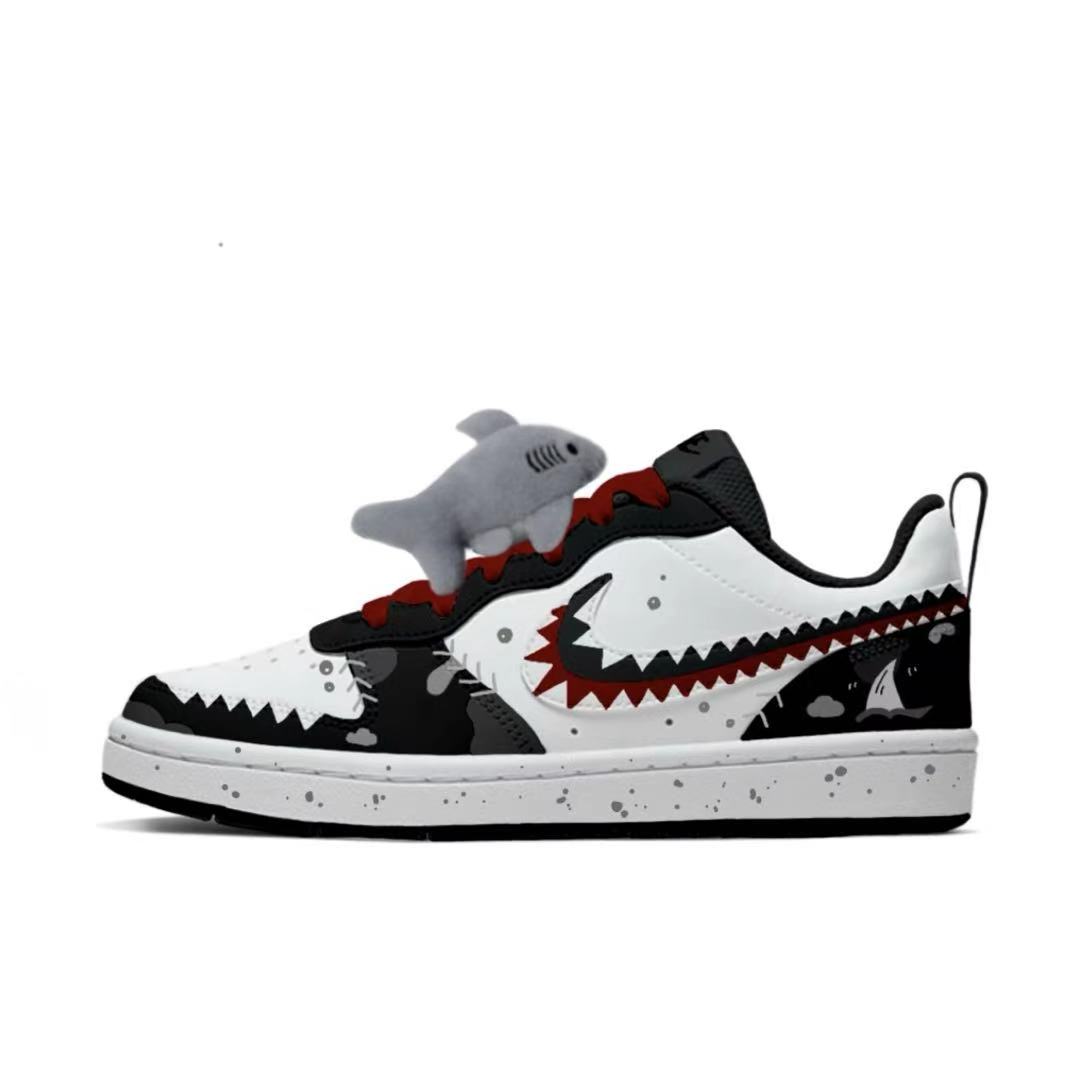 Nike Кроссовки для скейтбординга Court Borough Low top черные белые для подростков — фото 3