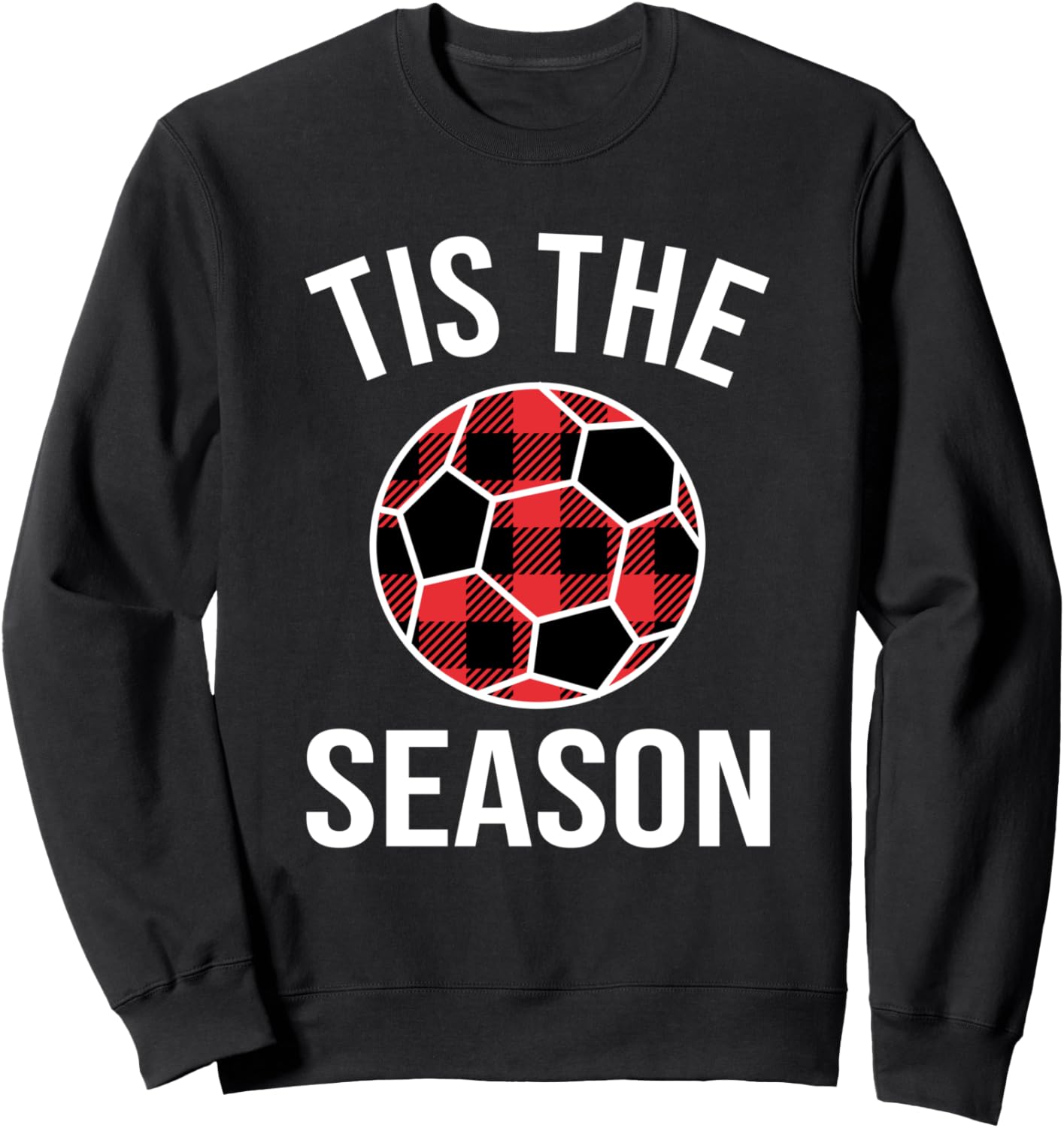 

Рождественская пижама-толстовка с футбольным мячом в клетку Tis The Season Funny Christmas Pajama Clothing Store, черный