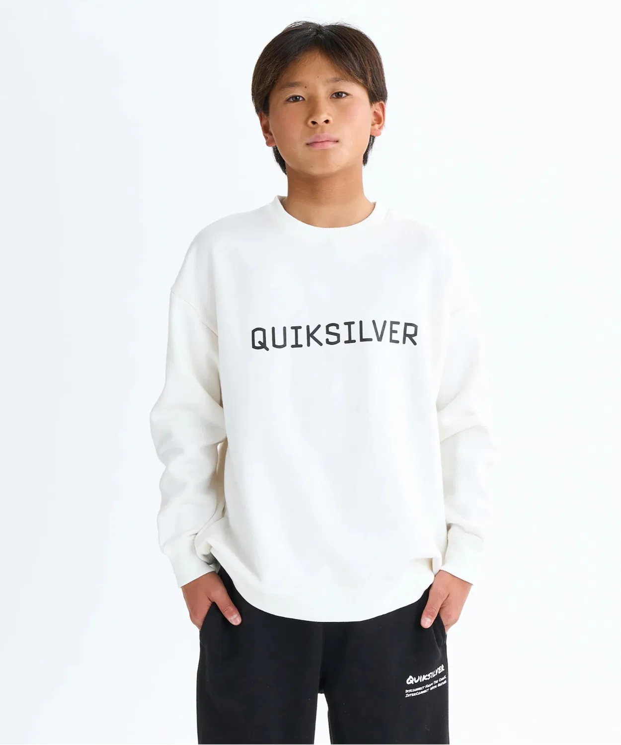 Свитшот детский Quiksilver DNA Big Clicker Swea, белый