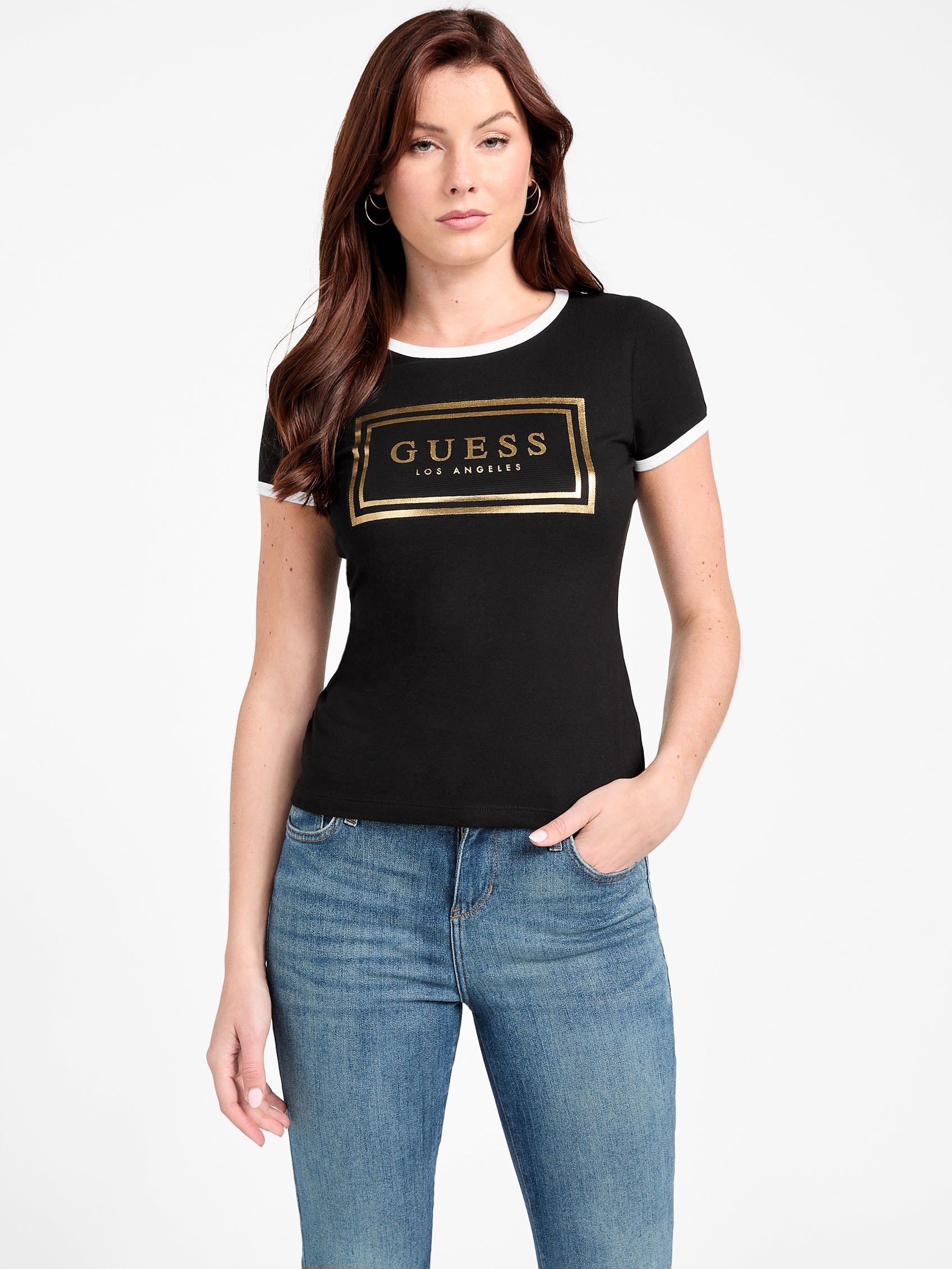 

Футболка Beau Ringer Guess Factory, черный