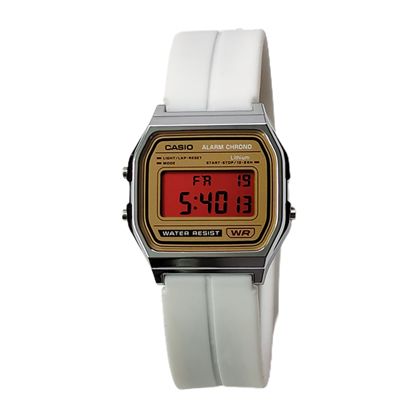 

CASIO Часы Retrofit Series Electronic Movement Silicone Strap Watch Women's Watch Gold Dial
