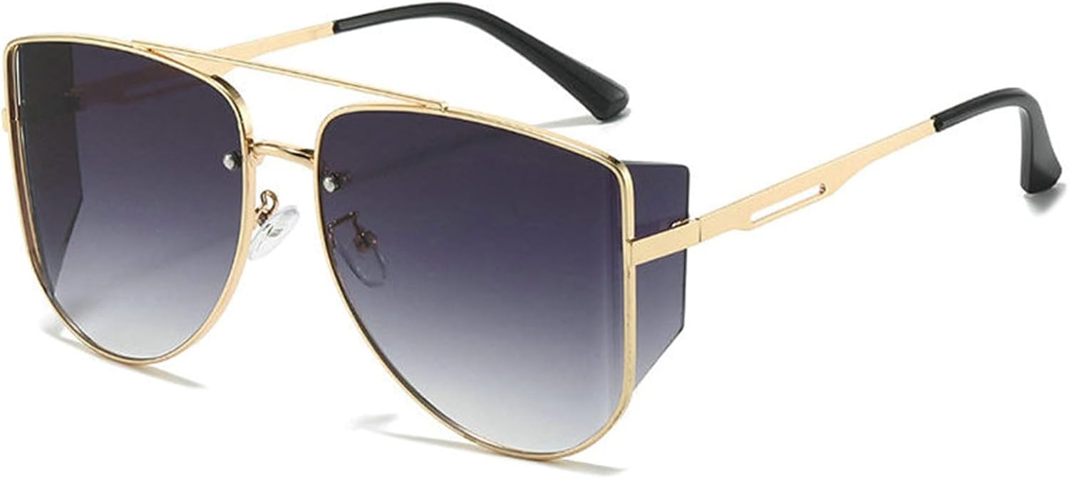 

Солнцезащитные очки Willochra увеличенного размера в стиле «пилот» квадратной формы для женщин и мужчин, винтажные солнцезащитные очки-щитки 70-х годов, женские очки с двойной перемычкой, C4