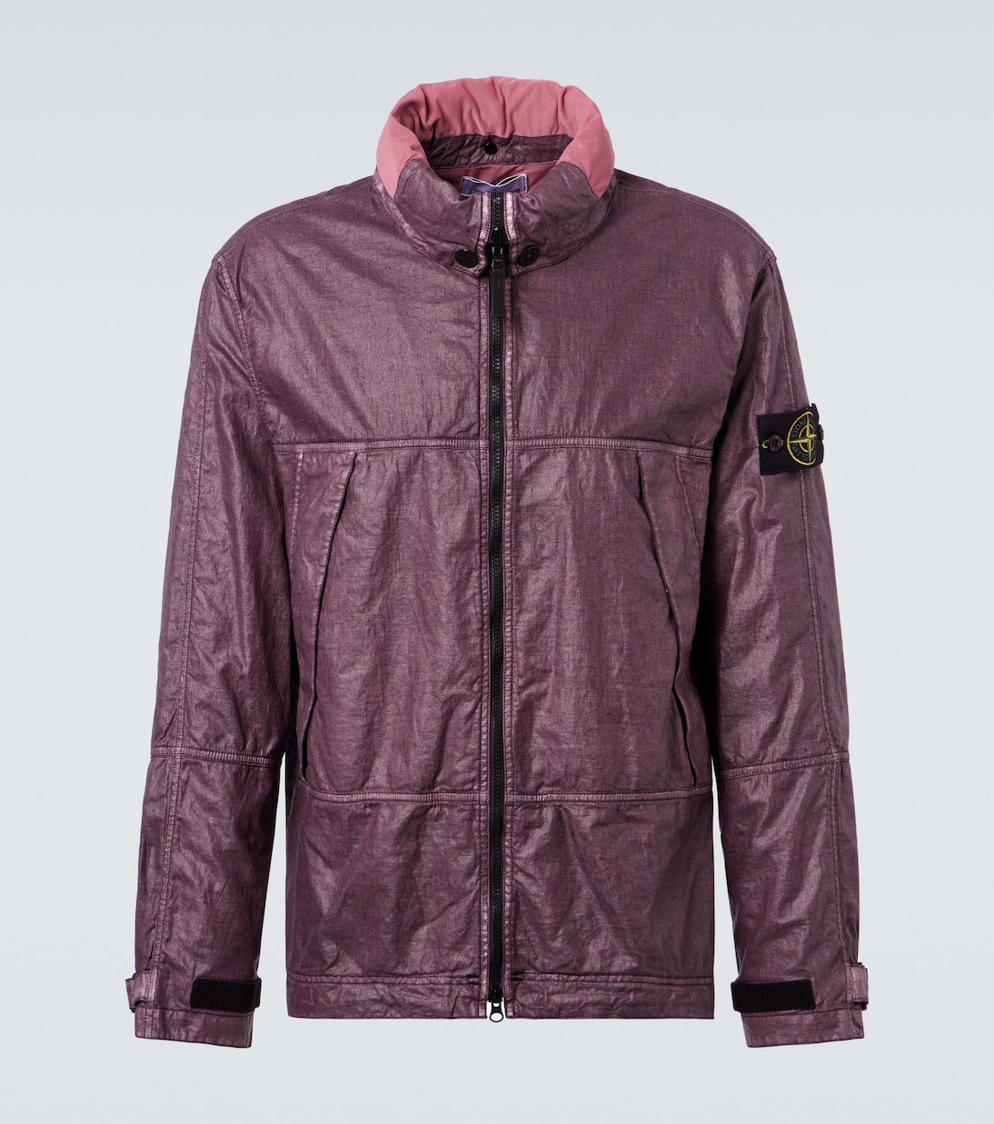 

Льняная куртка с логотипом Stone Island, Dark Burgundy