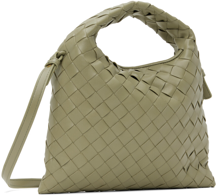 Зеленый мини-сумка для хмеля Bottega Veneta, Travertine — фото 2