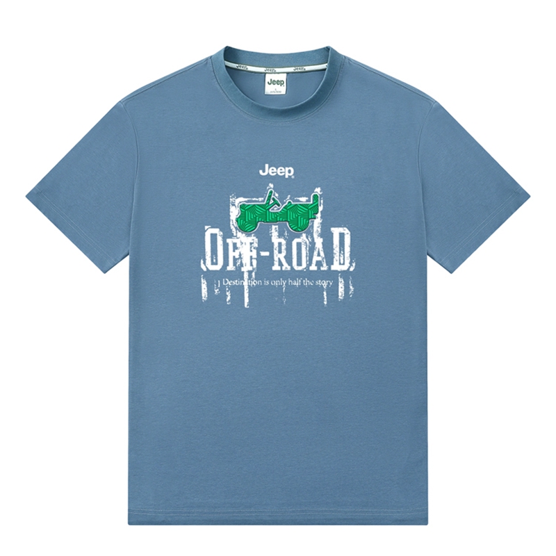 

Футболка Unisex Crew Neck Moderate Heavyweight Jeep, серый синий