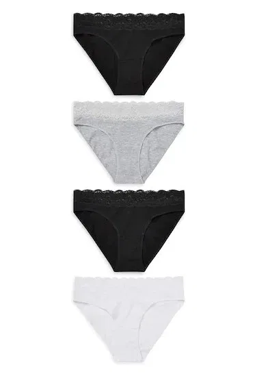 Трусы бразильские Next Monochrome Brazilian Four Pack, черный — фото 4