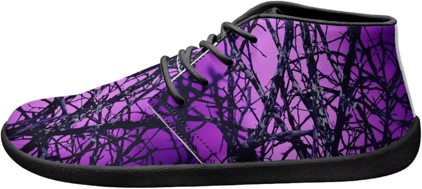 

Мужские камуфляжные охотничьи теннисные кроссовки на шнуровке для улицы, прогулок, занятий в спортзале, тенниса, спортивные кроссовки до щиколотки Ecaestolph, фиолетовый