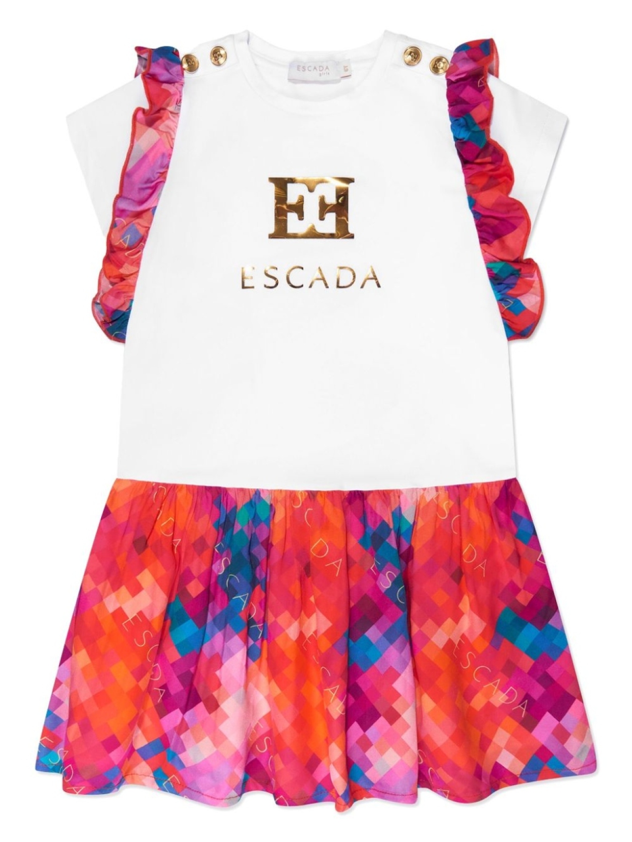 

Escada Kids платье с логотипом, белый