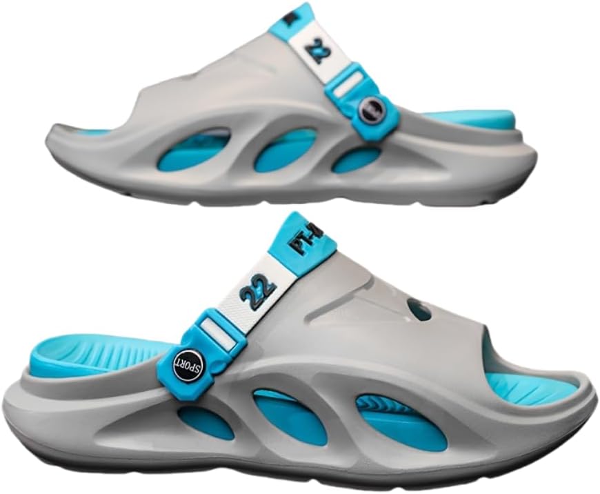 

Мужские шлепанцы EVA, нескользящие с быстрым высыханием, открытый носок, для дома и прогулок на улице, мужские летние пляжные шлепанцы Hhhchpm, серый