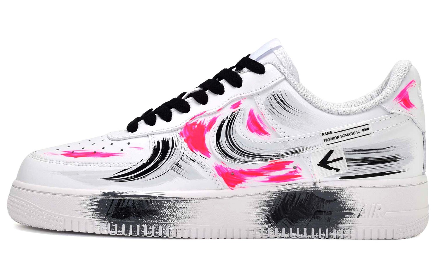 

Кроссовки Air Force 1 для скейтбординга унисекс с низким верхом Core Black / Cloud White / Team Shock Pink 2 Nike