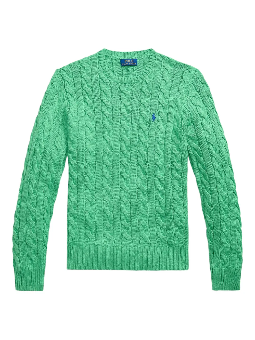 

Хлопковый свитер с косами POLO RALPH LAUREN, зеленый
