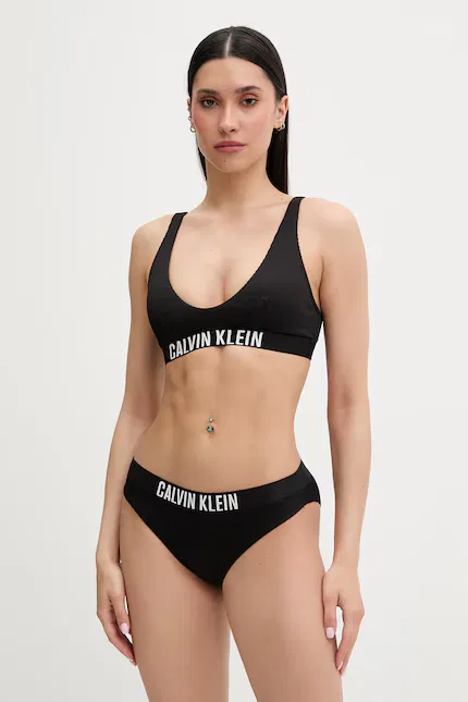 Купальник раздельный трусы с высокой талией Calvin Klein, черный — фото 2
