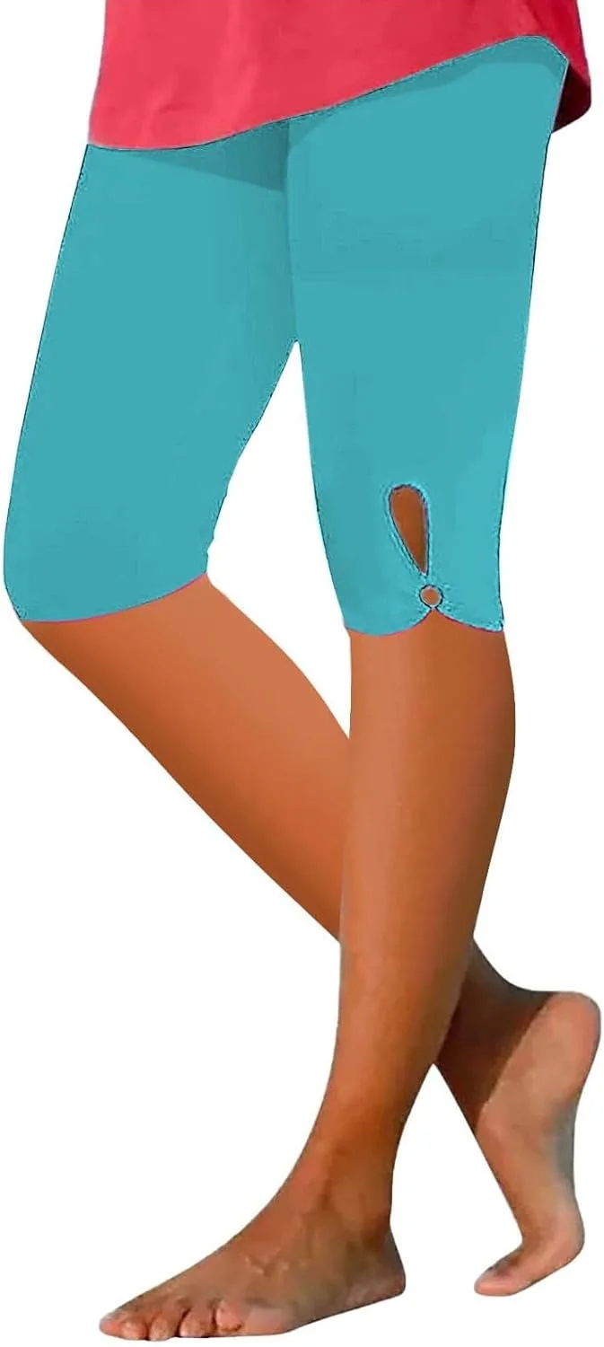 

Капри-легинсы для женщин 2026, летние, эластичные, с карманами Nantdog