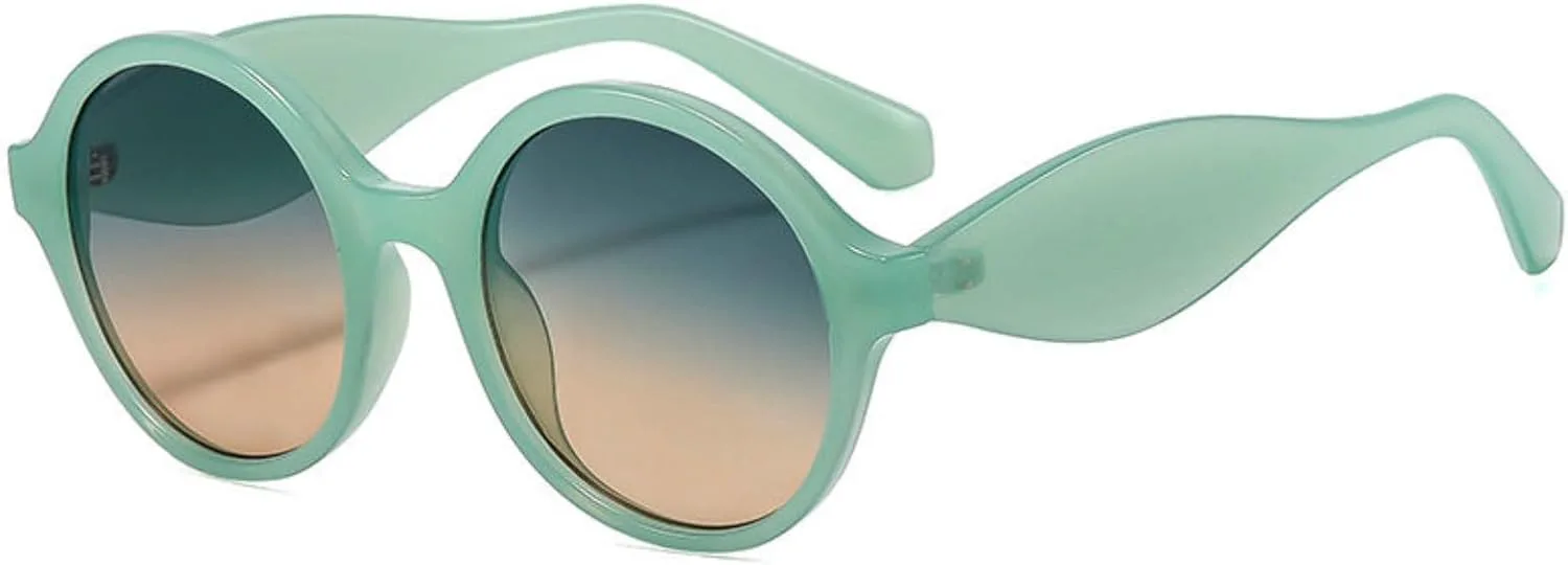 

Солнцезащитные очки Willochra круглые женские, модные, с градиентным переходом цвета, в стиле ретро, ​​конфетные оттенки, защита от УФ-излучения UV400, C5