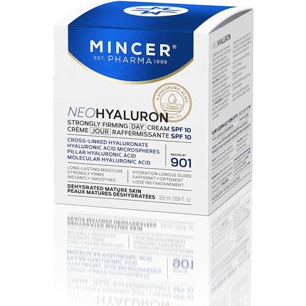 Крем для лица SPF10 MINCER EST. PHARMA 1989 Neo Hyaluronic Strong Firming Moisturizing Soothing Day Face Cream С Гиалуроновой — фото 3
