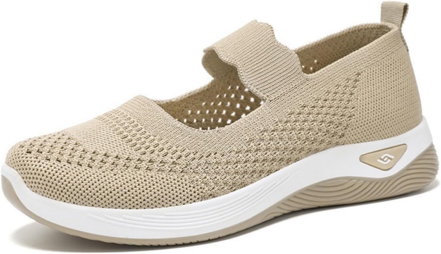 

Ортопедическая обувь для женщин, прогулочные туфли, удобные дышащие вязаные кроссовки без шнурков, мягкие ортопедические туфли на каждый день для дома и улицы, легкие, с широкой колодкой Kvotuu, хаки