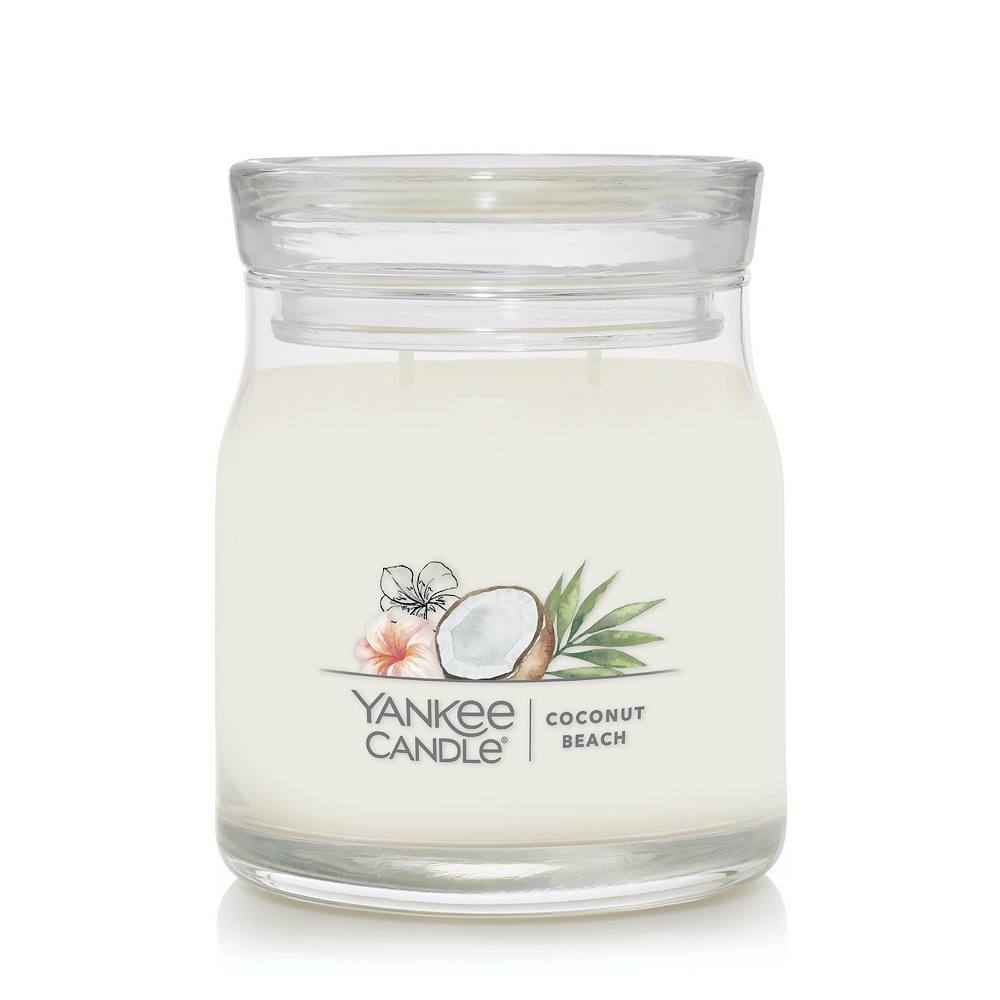 

Yankee Candle Coconut Beach 13 унций. Фирменная средняя банка для свечей, белый