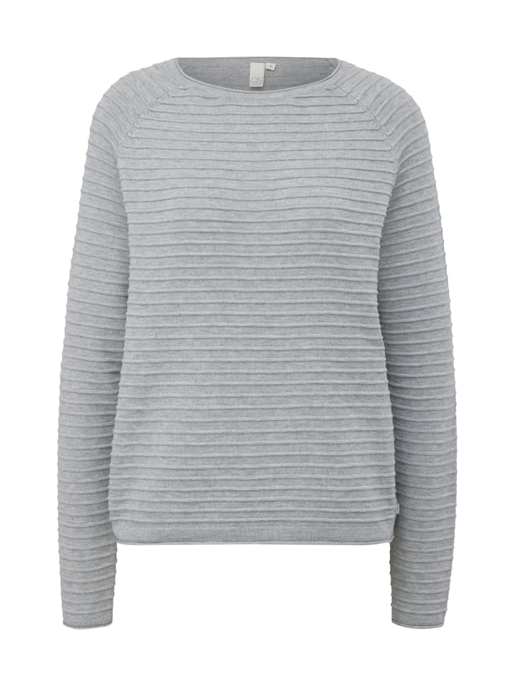 

Вязаный свитер цвета 9400_серый меланж QS