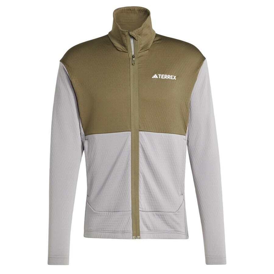 

Флисовая куртка ADIDAS TERREX Athletic Fleece Jacket, цвет grey/olive