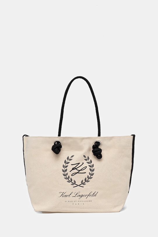 

Хлопковая сумка k/hotel Karl Lagerfeld, бежевый