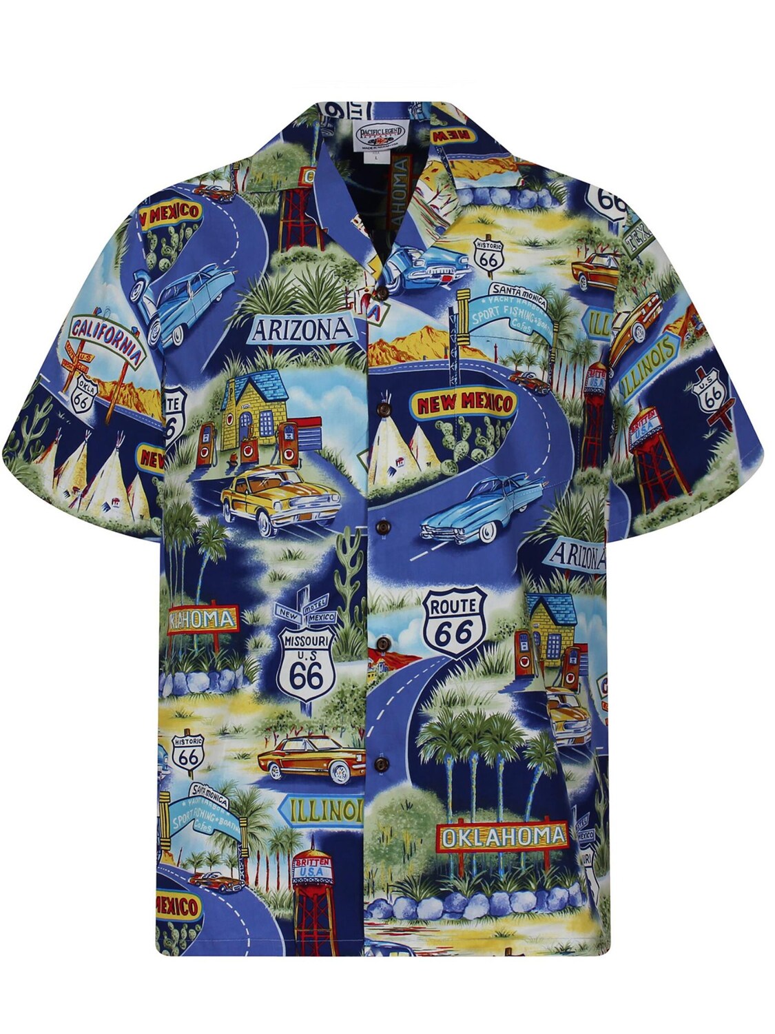 

Pacific Legend Рубашка на пуговицах 'Breite Straße' синего цвета Regular fit