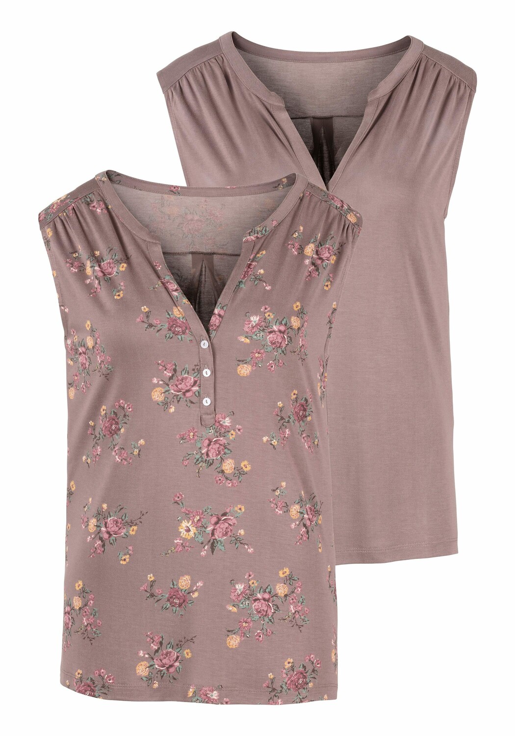 

Топ LASCANA Shirt, серо-коричневый