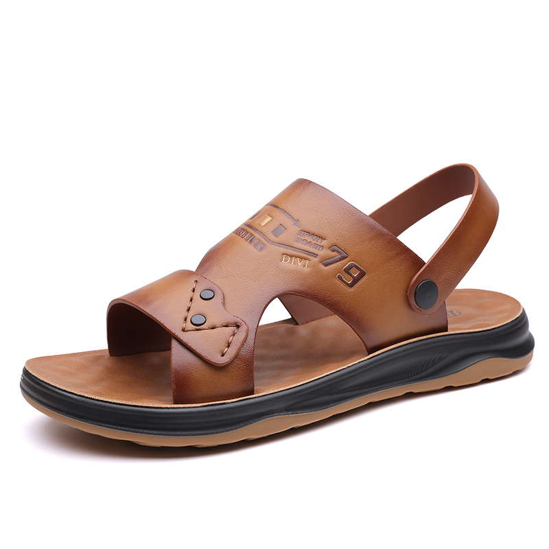 

POPULAR ROUSE PR Мужские пляжные сандалии коричневые, цвет Brown