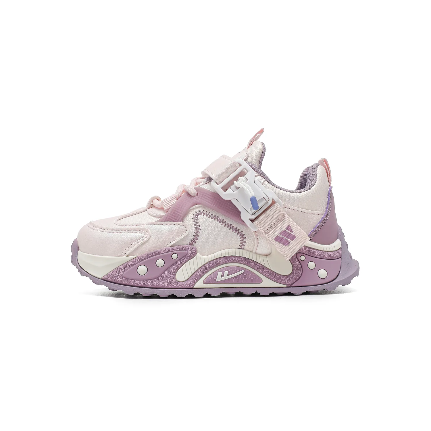 Детские кроссовки из искусственной кожи с амортизацией WARRIOR, Pink/Taro Purple