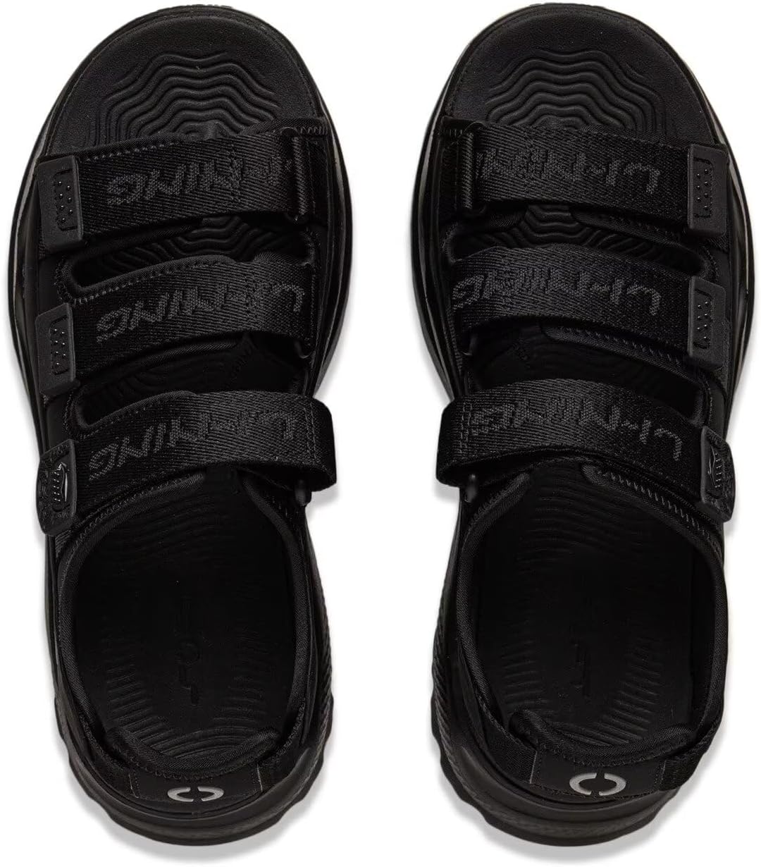 Сандалии LI-NING SOFT COCA унисекс, удобные, мягкие, дышащие, для отдыха, AGUV001, черный — фото 4