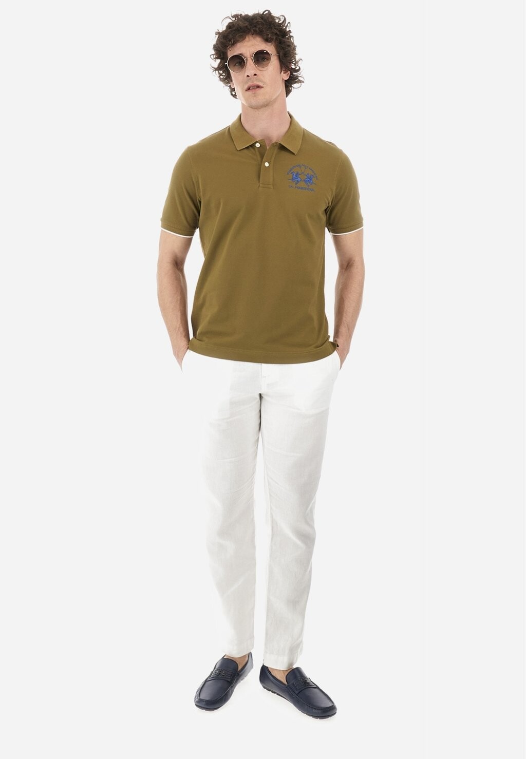 

Рубашка поло SHORT SLEEVE La Martina, оливковый