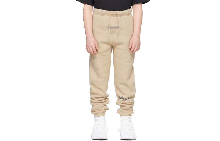 

Детские трикотажные спортивные штаны Fear Of God Essentials, бежевый