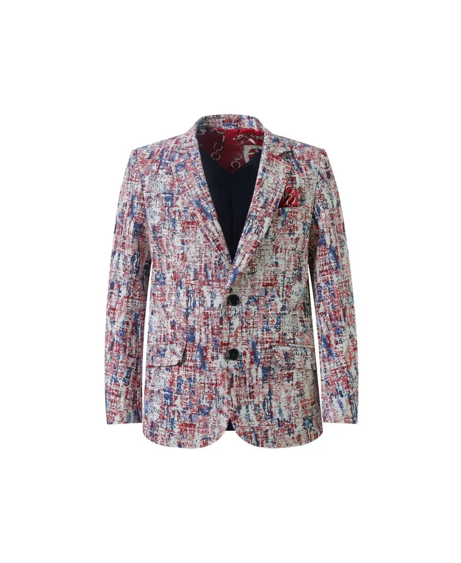 Elie Balleh Детский пиджак Boys Boys Paint Splash Blazer - красный, размер M/10-12
