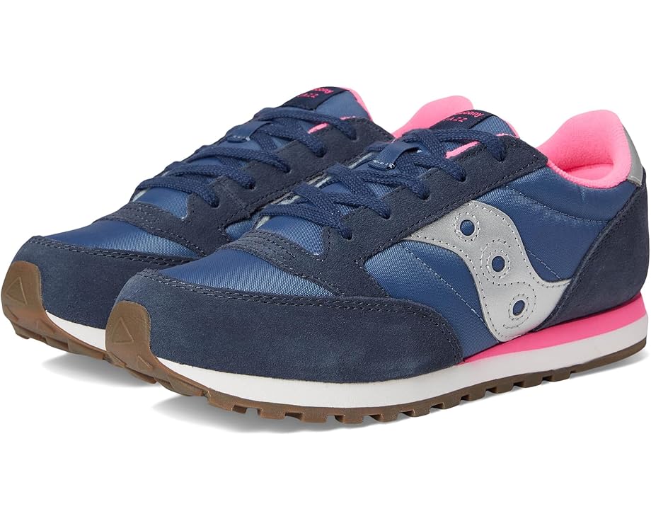 

Детские кроссовки Saucony Originals Jazz Original (Little Kid/Big Kid) Saucony Kids, Navy/Silver/Pink