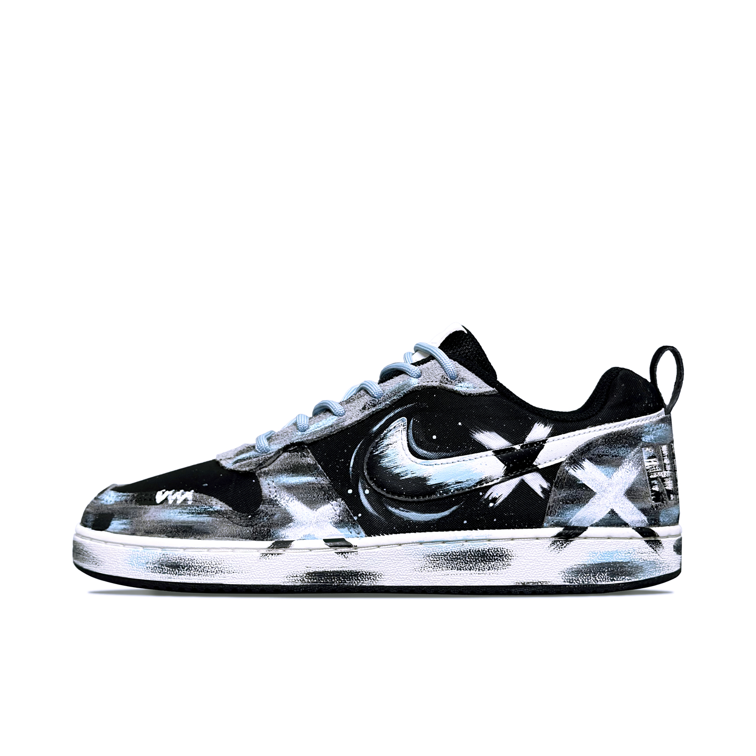 

Court Borough Street Demon Waterproof амортизирующие устойчивые к истиранию низкие кроссовки для скейтбординга мужские gray Nike, черный