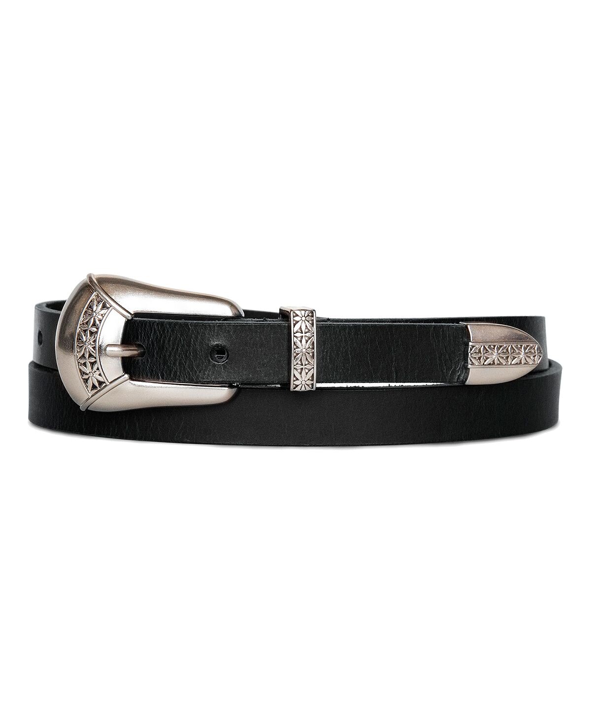 

Женский кожаный брючный ремень Western Hardware Lucky Brand, черный