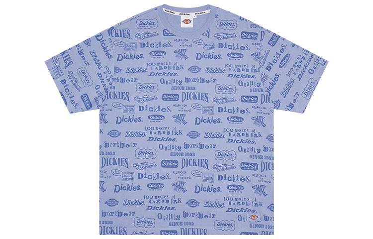 

Футболка унисекс серая/синяя Dickies, серый/синий