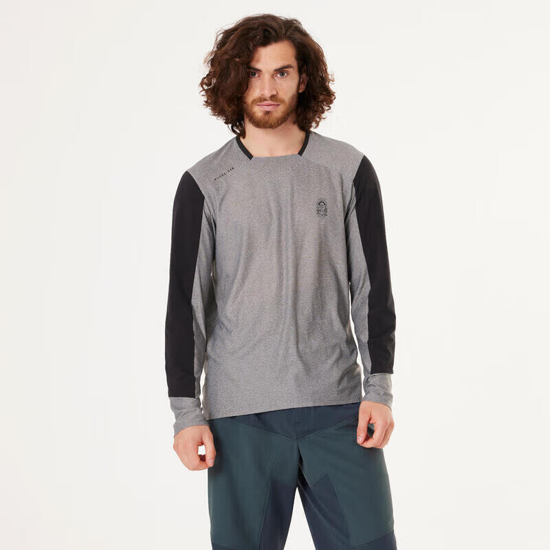 

Кофта мужская Decathlon EXPL100 для горного велосипеда впитывающая пот, серый