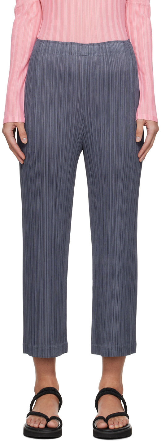 

Серые брюки с утолщенным низом 1 Pleats Please Issey Miyake, цвет Gray