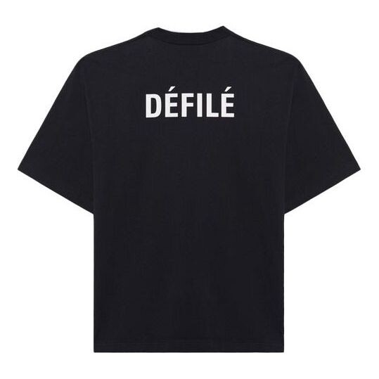 

Футболка men's retro sports logo short sleeve black Balenciaga, черный