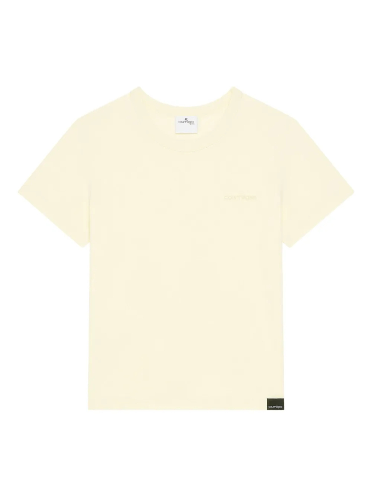 

Футболка Courrèges с вышитым логотипом, желтый