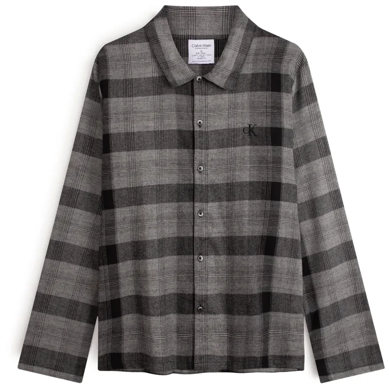 Мужская пижамная рубашка Calvin Klein, FXD-Gray Plaid
