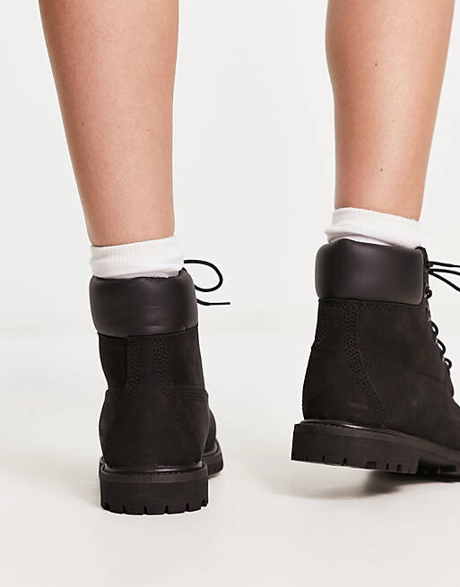 

Ботинки премиум-класса Timberland 6 дюймов из черной кожи нубука