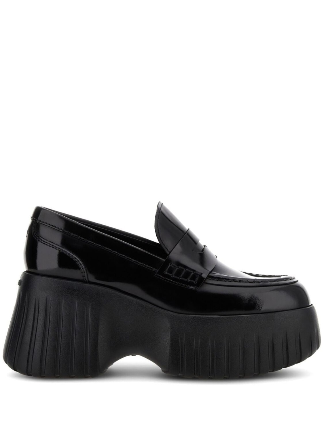 

Hogan лоферы H-Stripes на платформе, черный