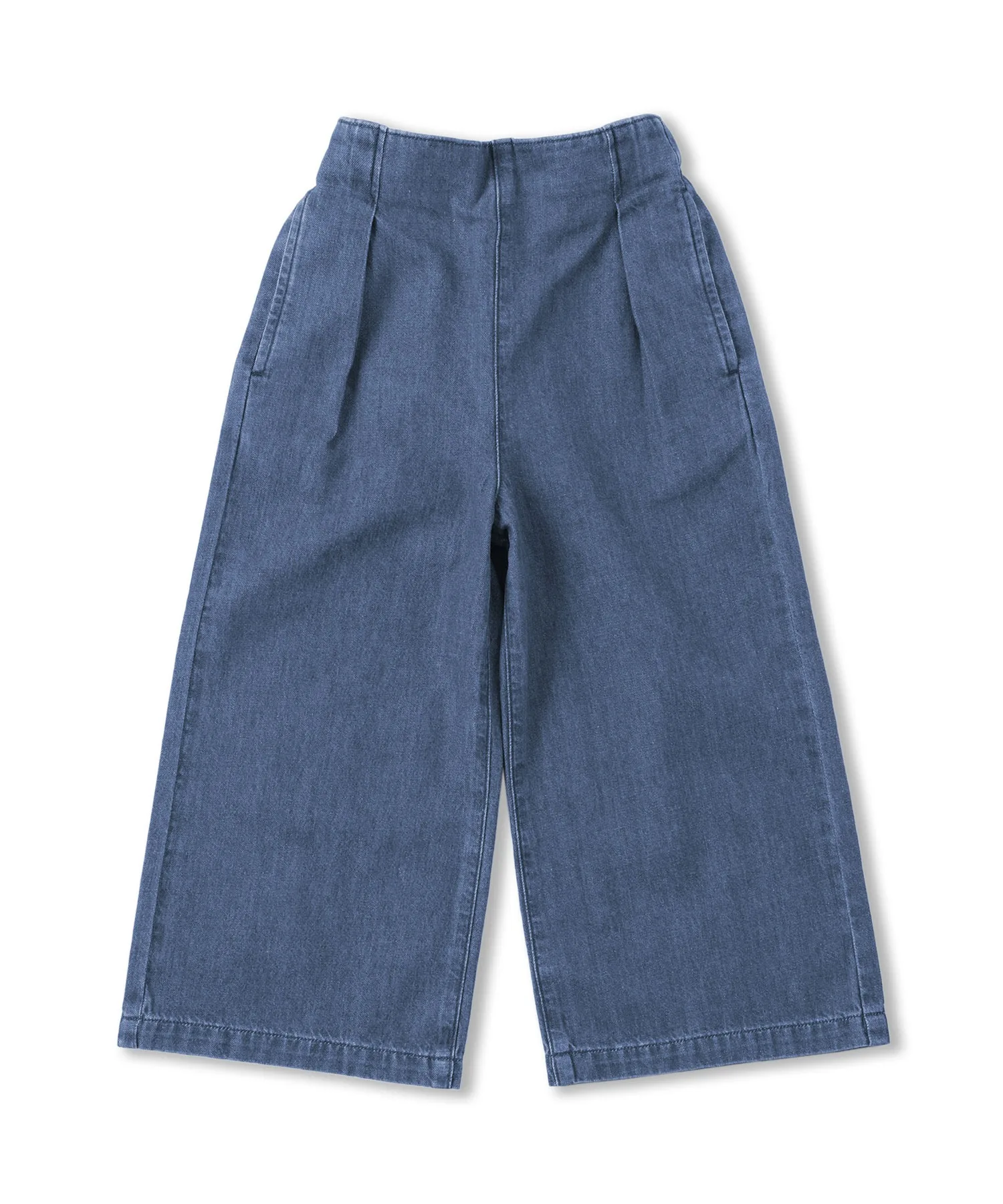 Детские широкие джинсы из органического хлопка Light Ons Denim Wide Pants Muji синие