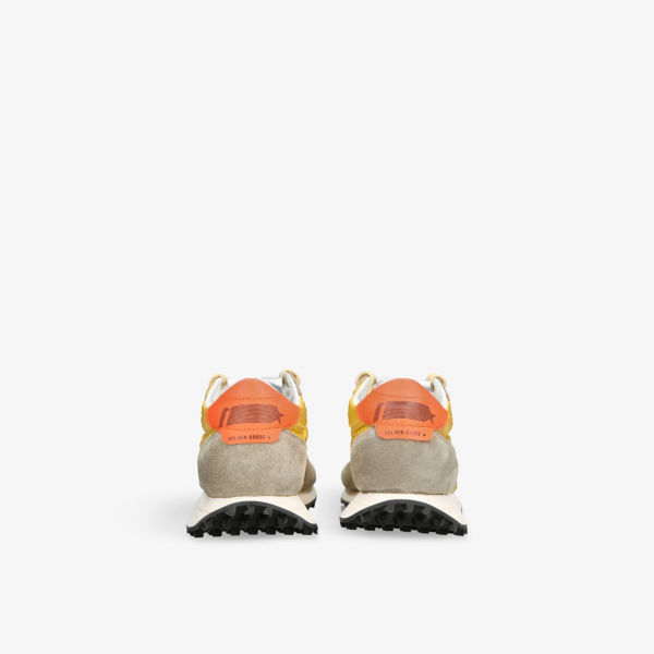 Кроссовки Golden Goose Marathon 82542 из замши с низким верхом, желтый — фото 4