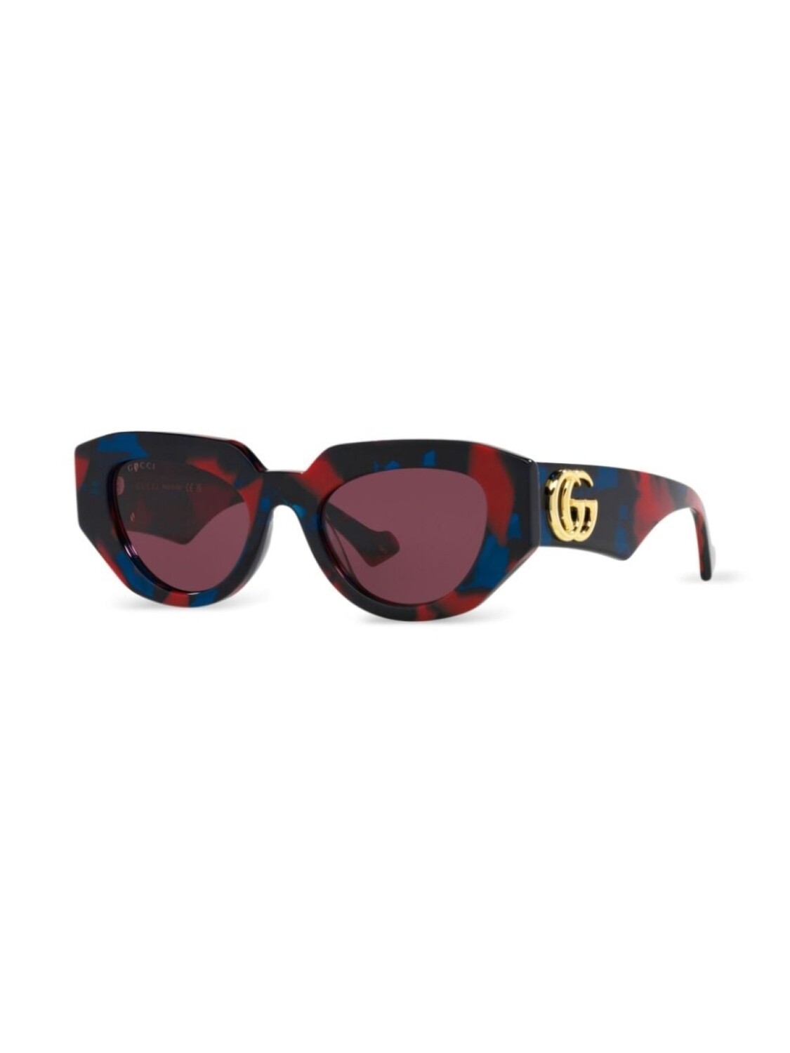 Gucci Eyewear солнцезащитные очки в оправе 'кошачий глаз', зеленый — фото 2